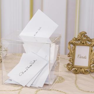 Clear Lucite Card Box with Lid