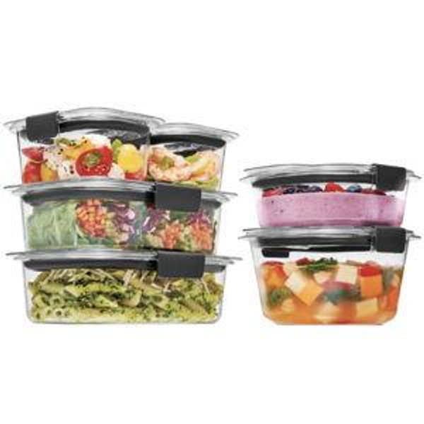 Rubbermaid Brilliance® Round and Rectangular Leak Proof Food Storage Containers, 12 Piece Set