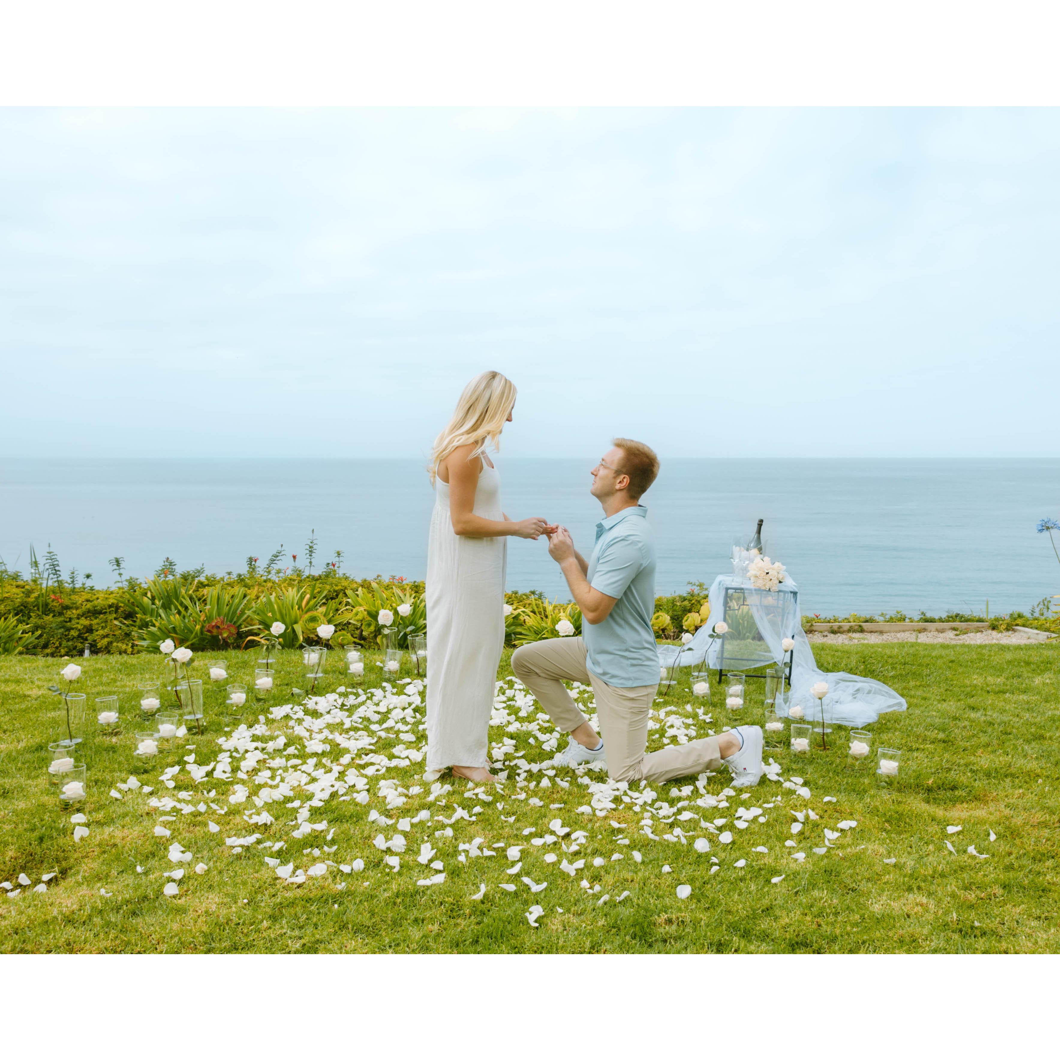 One of our favorite memories is when Riley proposed in Malibu, CA on September 14, 2024.