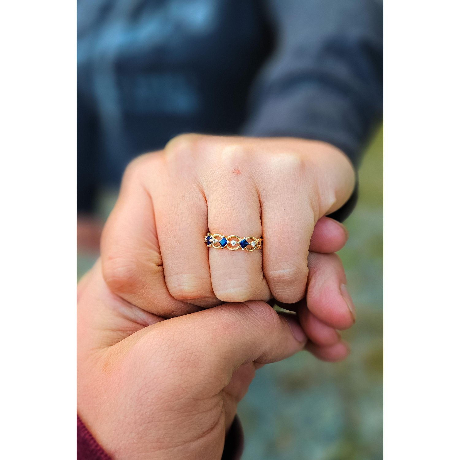 Close-up of the ring