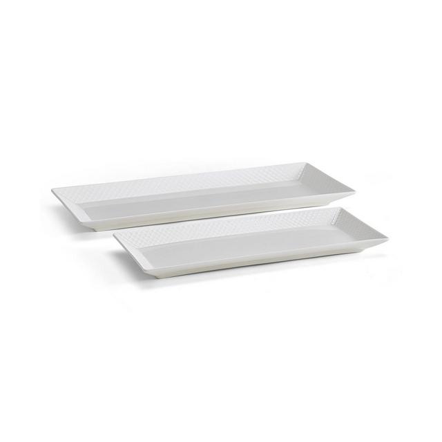 Mikasa Trellis Bone China Bread Tray Set of 2