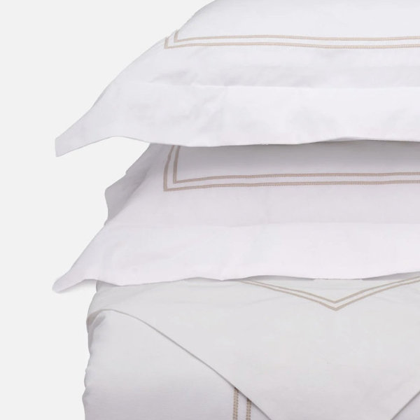 Ella Embroidered Duvet Cover & Shams Bedding Bundle