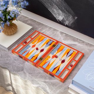 Lacquered Backgammon Set