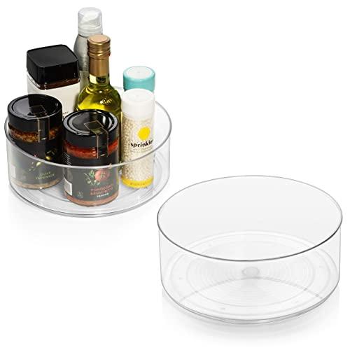 Shazo Airtight 6 Pc Mini Container Set + 6 Spoons, Labels & Marker -  Durable Clear Plastic Food Storage Containers with Lids - Kitchen Cabinet  Pantry Containers for Spices, Herbs, Coffee, Tea etc 