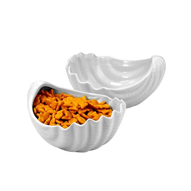 Over and Back Shell Bowls - Set Of 2