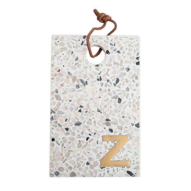 Artisanal Kitchen Supply® Terrazzo Monogram Letter "Z" Cheese Board