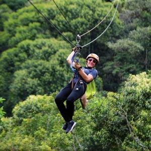 Ziplining for Two in the Cloud Forest