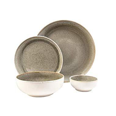 Resona Moss Green 16 Piece Dinnerware Set