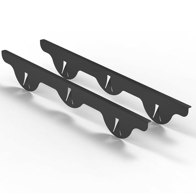Linda’s Essentials Stove Gap Covers Stainless Steel (2 Pack), 316 Stainless Steel Stove Gap Covers Heat Resistant Oven Gap Filler Seals Spaces Between Stovetop and Counter (25.4 Inches, Black (Steel))