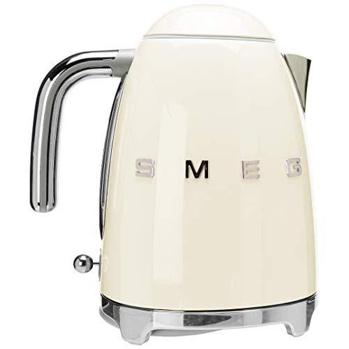 Smeg KLF03CRUS 50's Retro Style Aesthetic Electric Kettle with Embossed Logo, Cream