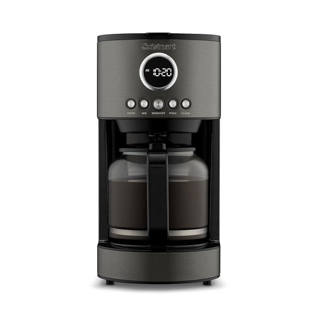 Cuisinart Stainless Steel 12-Cup Coffee Machine, Black Stainless Steel DCC-1220BKS