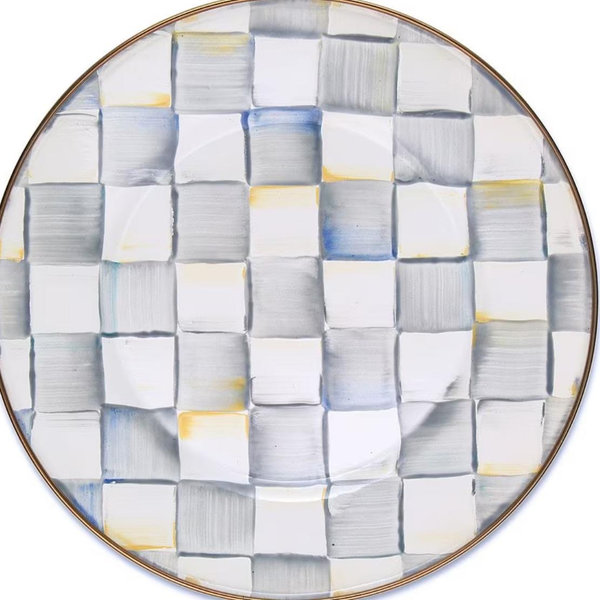 MacKenzie-Childs Check Enamel Dinner Plate | Dillard's