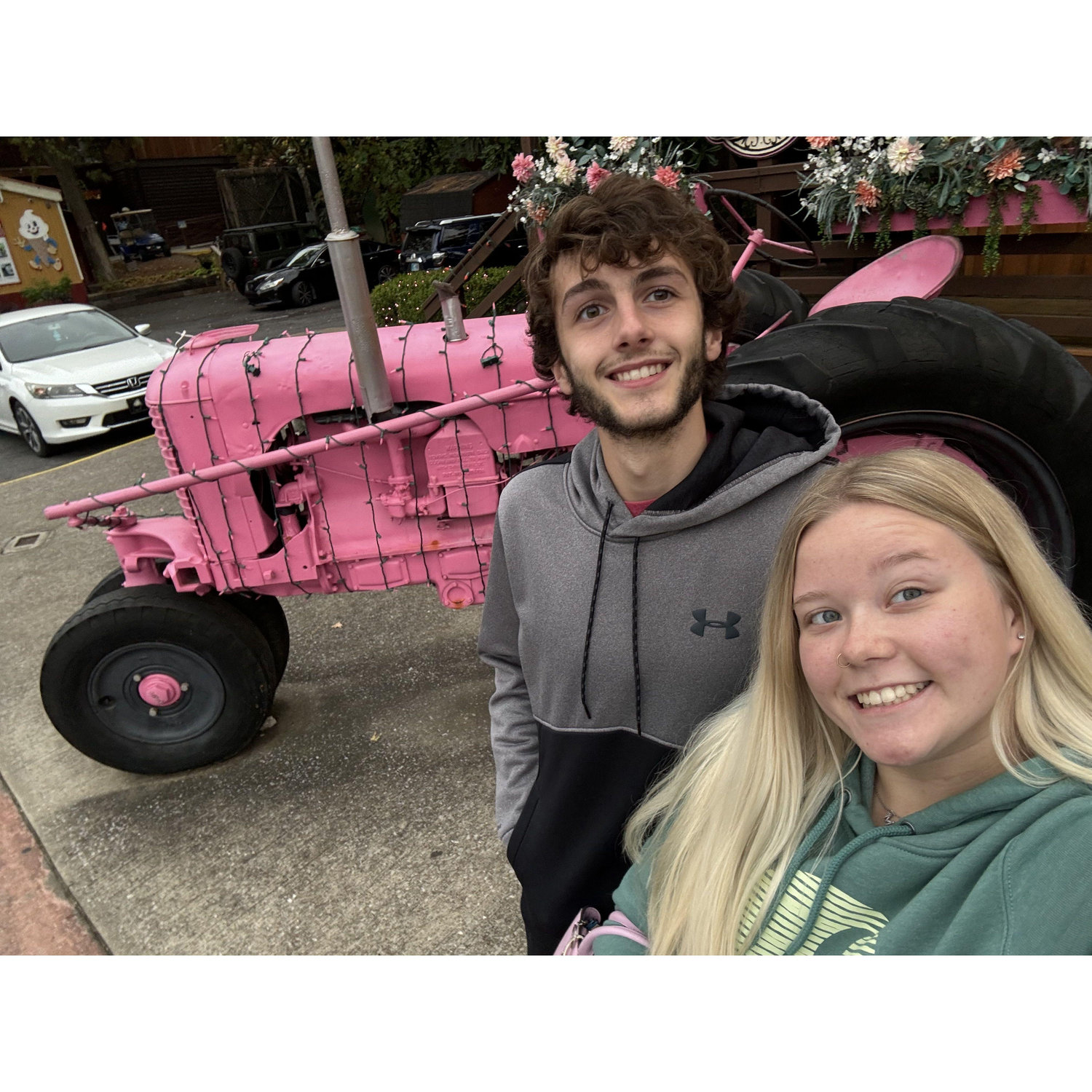 Pink tractor at Pattis