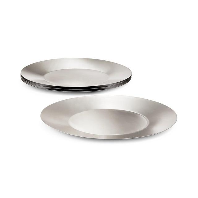Hotel Collection Metal Silver Charger, Set of 4, Created for Macy's
