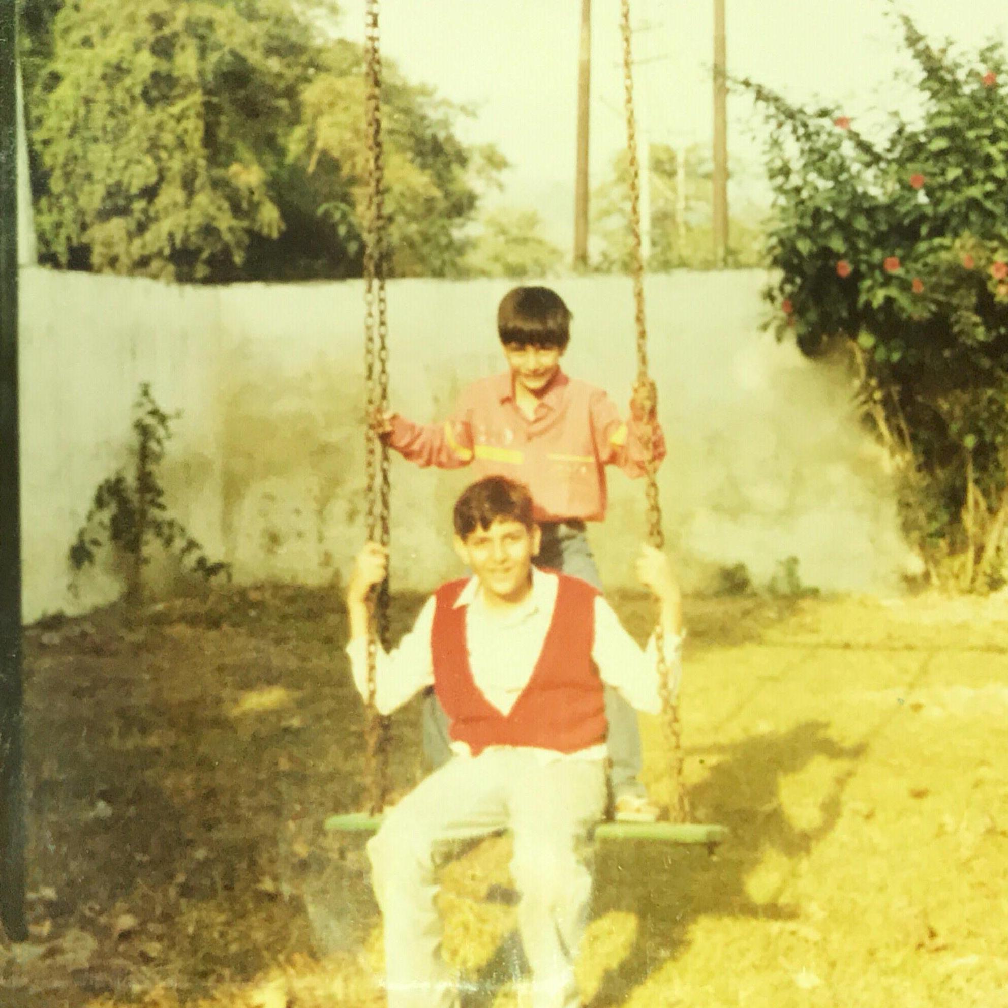 Younger Mil and his cousin, Abhijit in Jammu and Kashmir, India