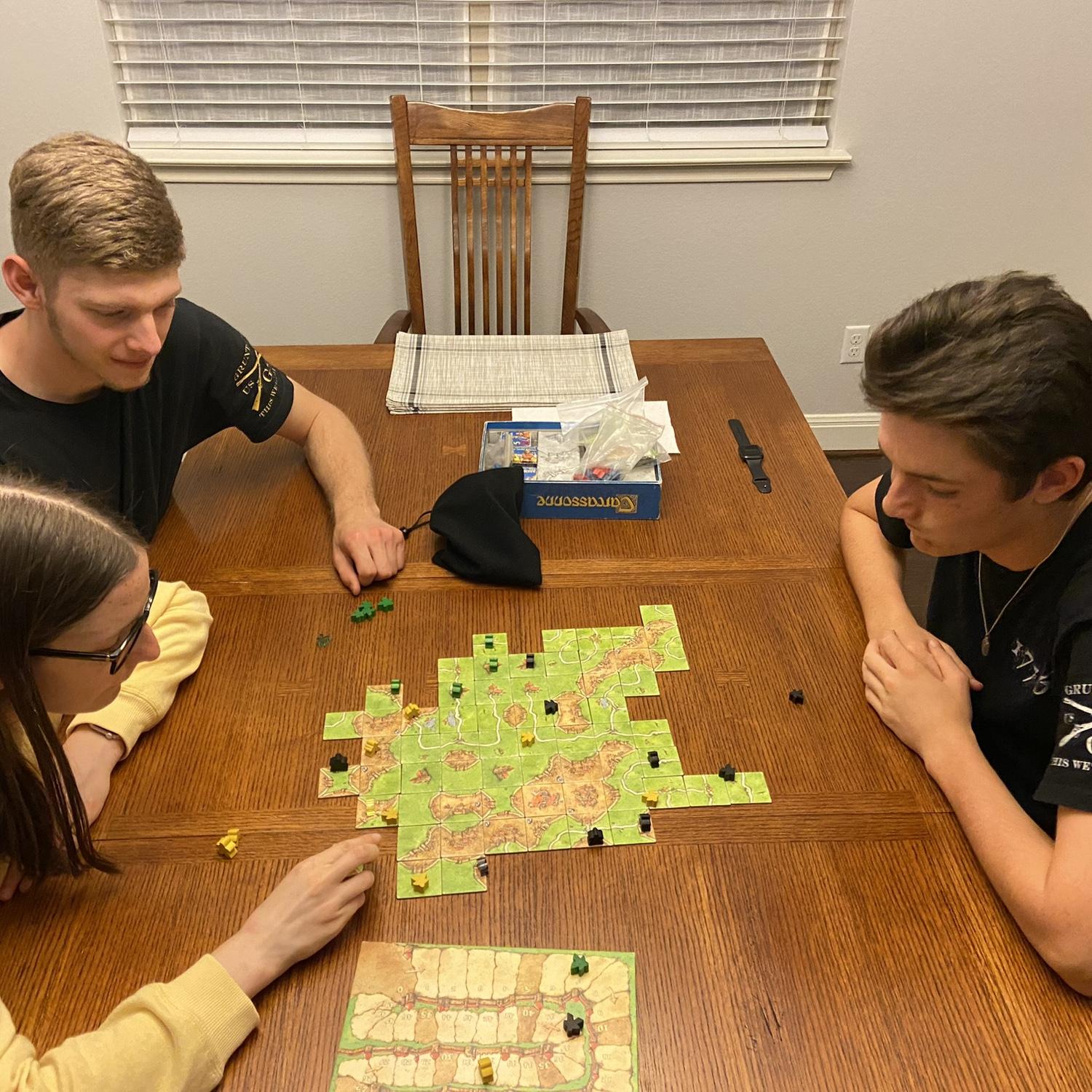 May 2023 - Playing Carcassonne with Owen!