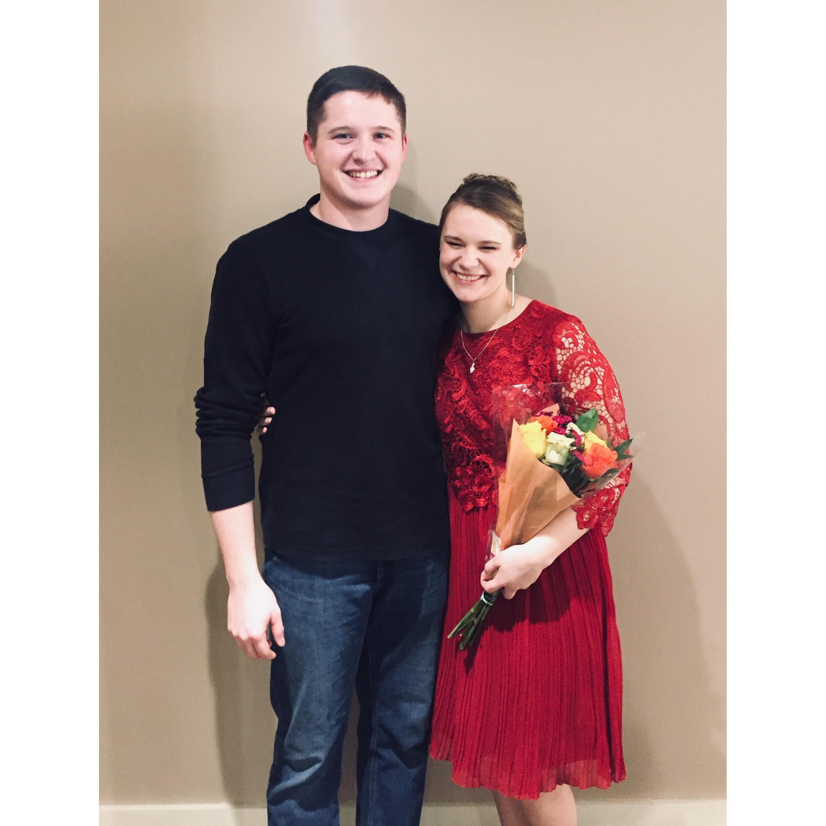 February 24th, 2018. Colby came down to Lancaster for Korissa's senior recital.