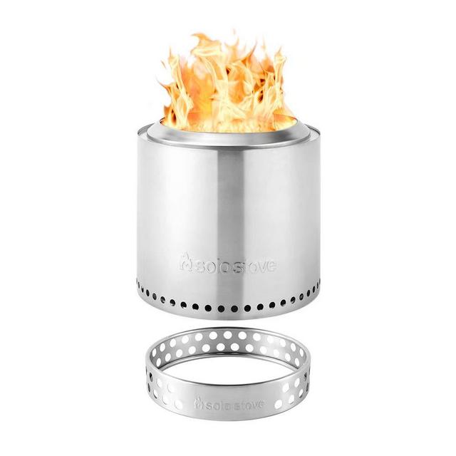 Solo Stove Ranger with Stand Fire Pit Kit - Portable 15 inch Wood Burning Low Smoke Portable Firepit | Perfect for Tailgating RV | Made from Durable Stainless Steel