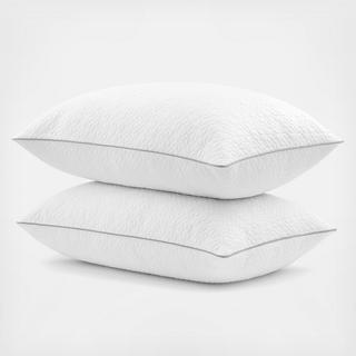 Naturally Comfortable Tencel Memory Foam Jumbo Pillow, Set of 2