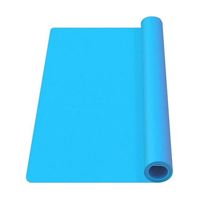 Mlife Extra Large 23.2" x 19.5" Silicone Sheet for Craft - Jewelry Casting Molds Mat, Epoxy Resin Painting Pad, Premium Silicone Mat, Nonstick Nonslip Heat-Resistant Durable, Blue