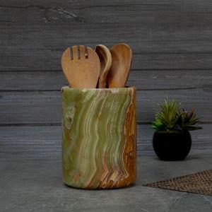 Marble Round Utensil Crock