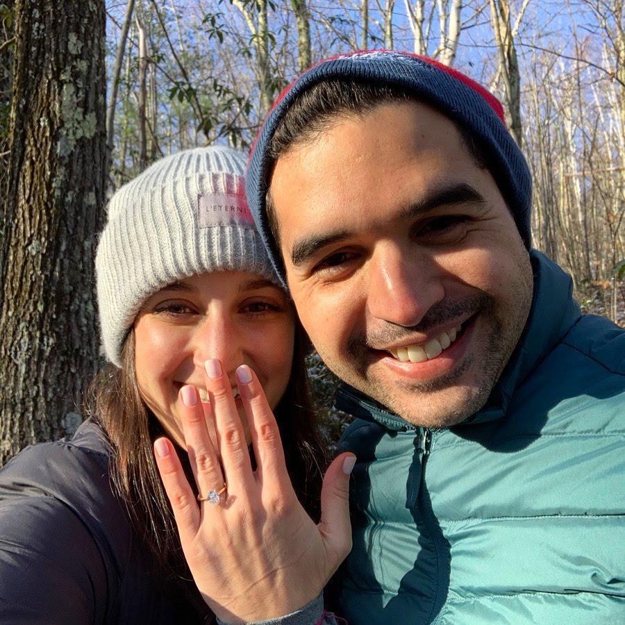 After we got engaged on the Appalachian Trail