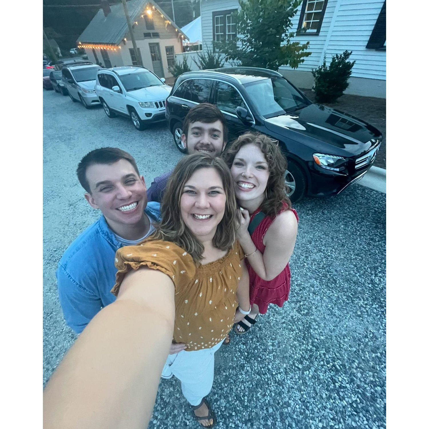Celebrating after a friend's wedding