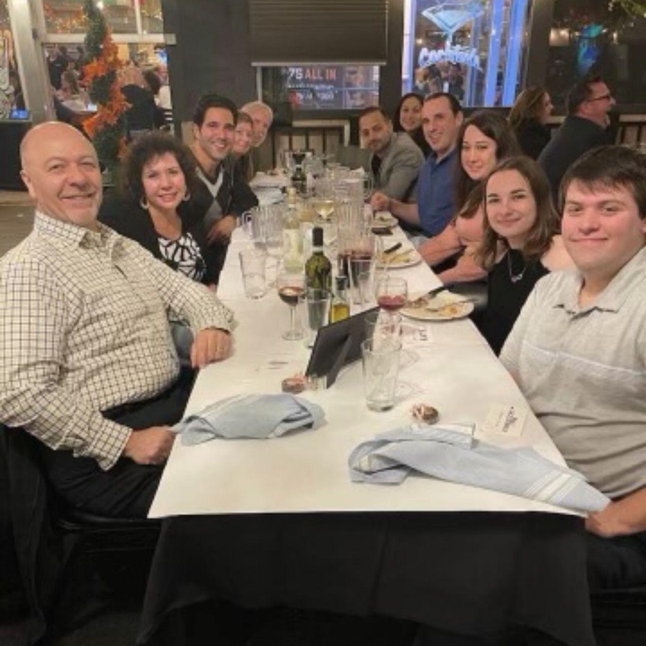 Vinny's dad, step mom, and step siblings