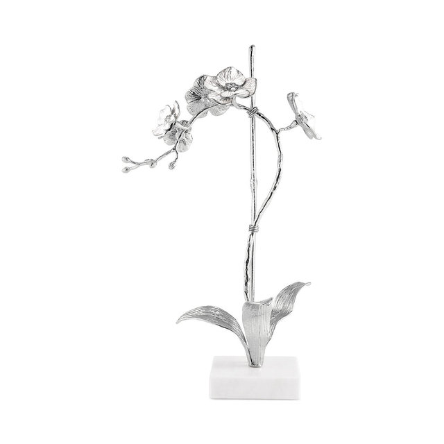 Michael Aram Silver Orchid Stem Sculpture - Small