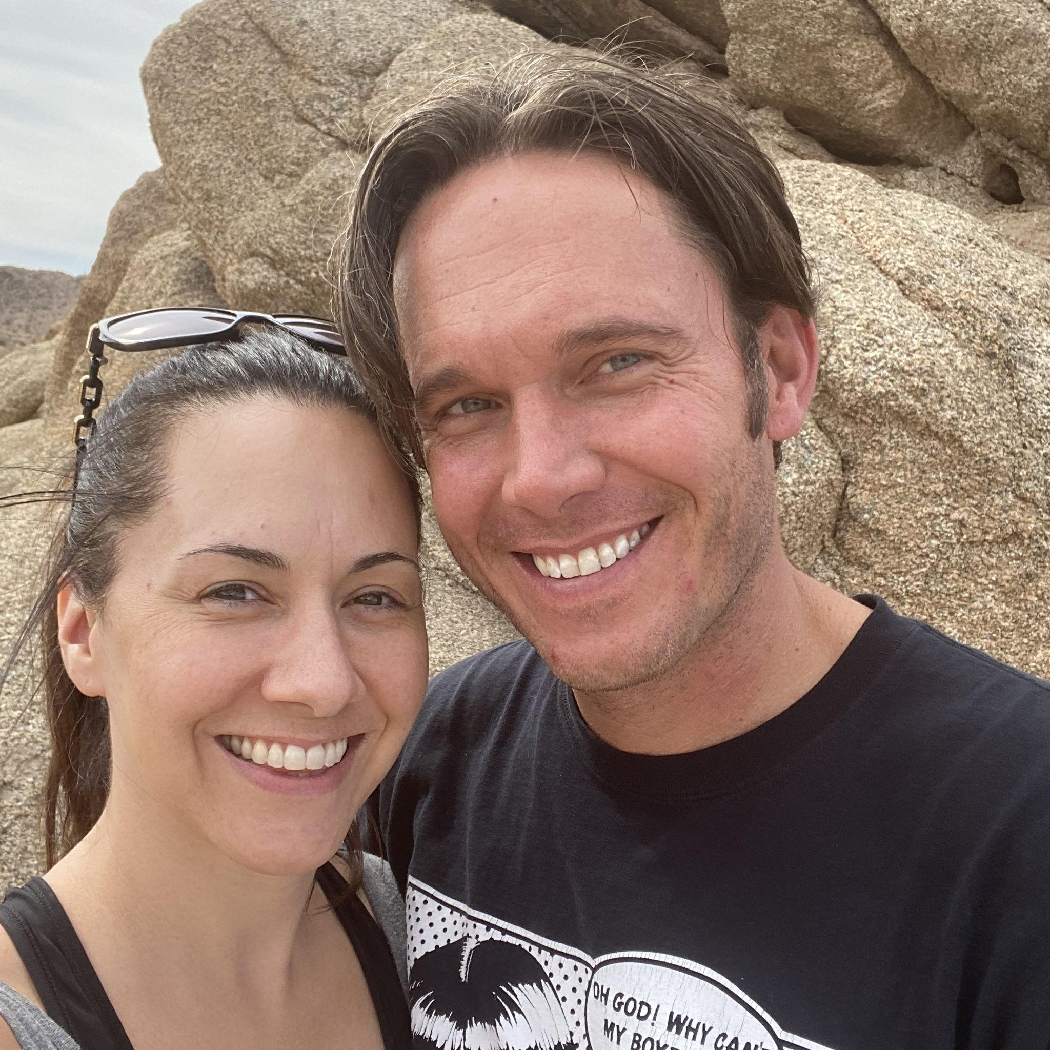 On a hike in Palm Springs