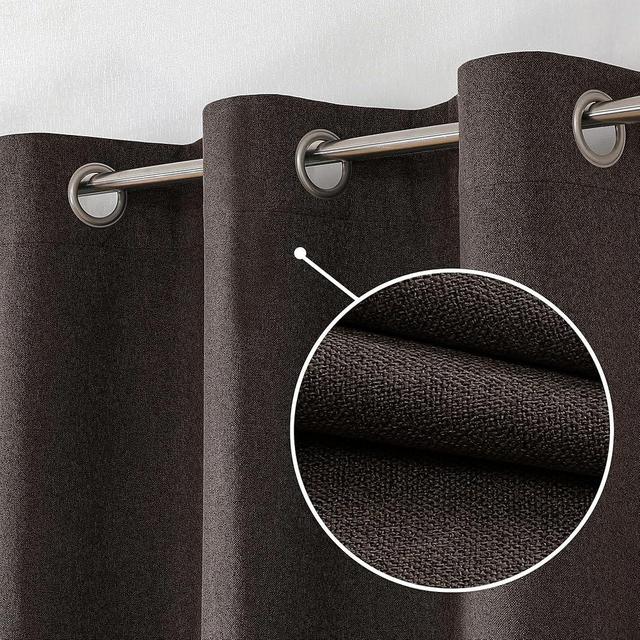 OVZME 100% Blackout Curtains 72 inch Long 2 Panels Burg for Living Room, Pink Blackout Curtains Thermal Insulated, Noise Reducing Curtains Drapery for Girl's Bedroom (Brown, 2x40Wx72L, Grommets)