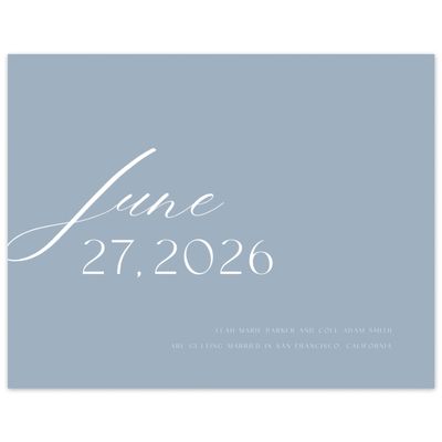 Blue Modern Wedding Digital Save the Date - Zion Landscape