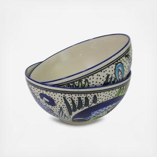 Aqua Fish Deep Serving Bowl, Set of 2