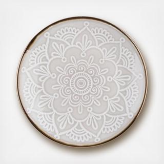 Grey Medallion Salad Plate, Set of 4