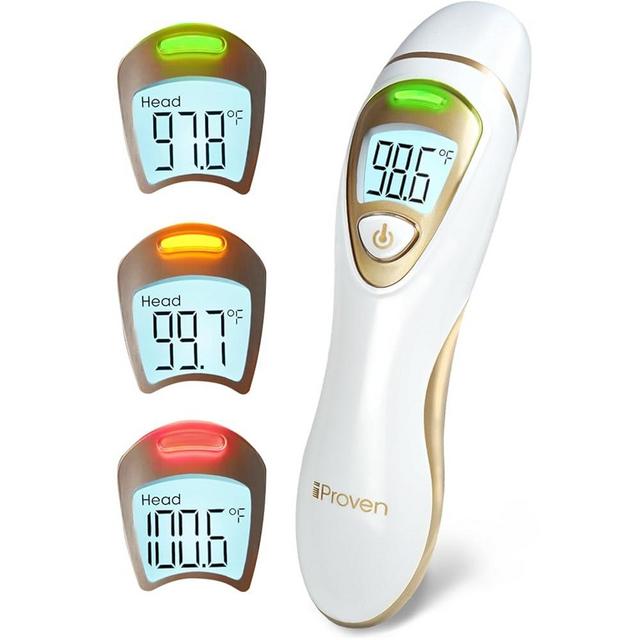 iPROVEN Bluetooth Ear & Forehead Thermometer for All Ages – Easily Export & Monitor Temperature Trends, Silent Vibration Alerts | Digital Infrared Baby Thermometer with Ear Mode & Hypothermia Alert