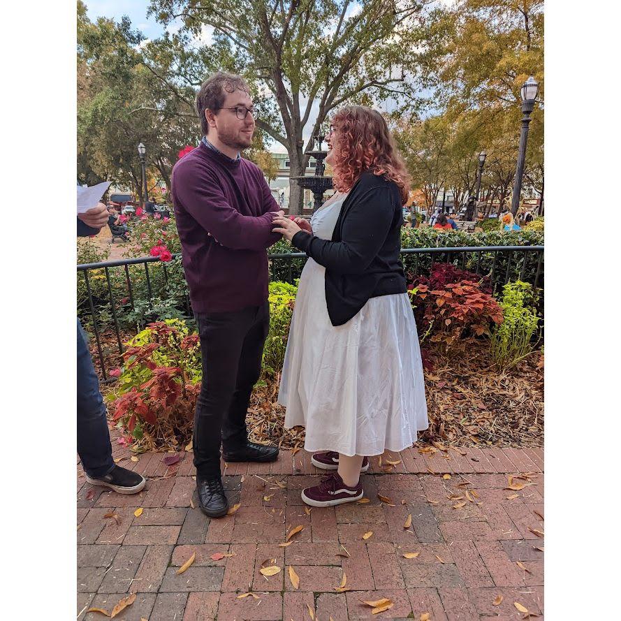We got engaged in Marietta square two Halloweens ago!
