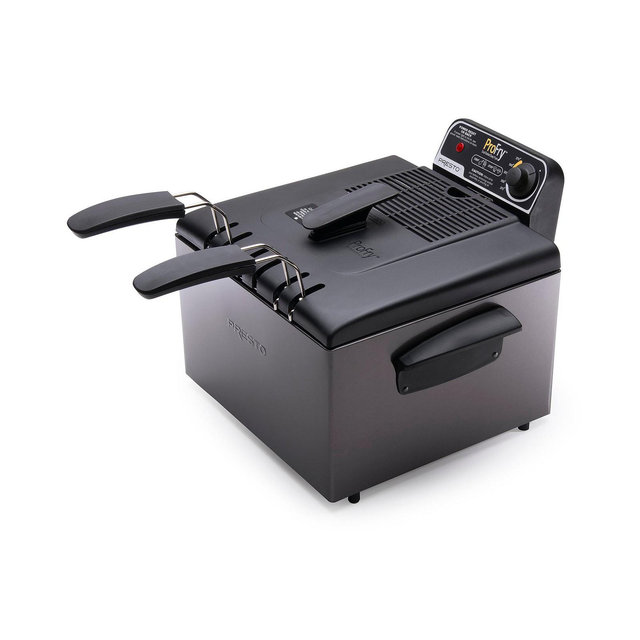 Presto Dual Basket Immersion Element Electric Deep Fryer