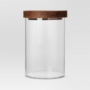 Medium Glass Storage Canister with Wood Lid - Threshold™