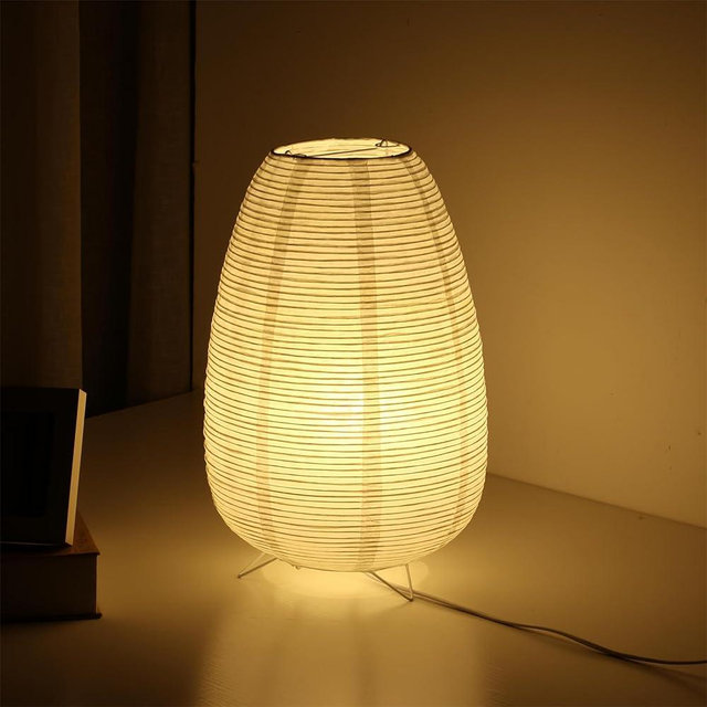 CMHSYTKE Small Rice Paper Lamp, Japanese Lamp Lantern Table Lamp, Paper Table Lamp, Lantern Lamps for Desk Bedrooms Bedside Night Light (Tower)