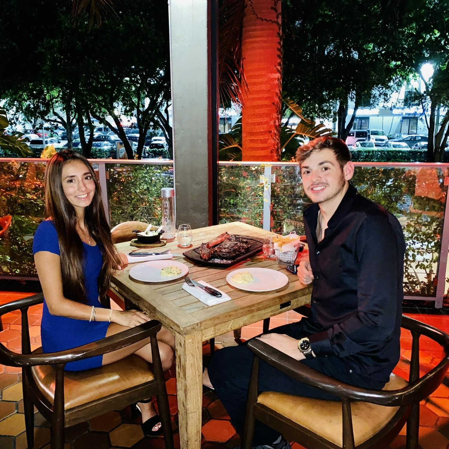 Our first dinner date in miami