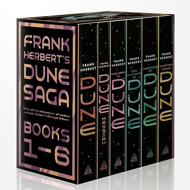 Frank Herbert's Dune Saga 6-Book Boxed Set: Dune, Dune Messiah, Children of Dune, God Emperor of Dune, Heretics of Dune, and Chapterhouse: Dune (Dune, 1-6)