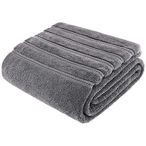 American Soft Linen Bath Towel Set 100% Turkish Cotton 3 Piece Towels for Bathroom- Rockridge Gray