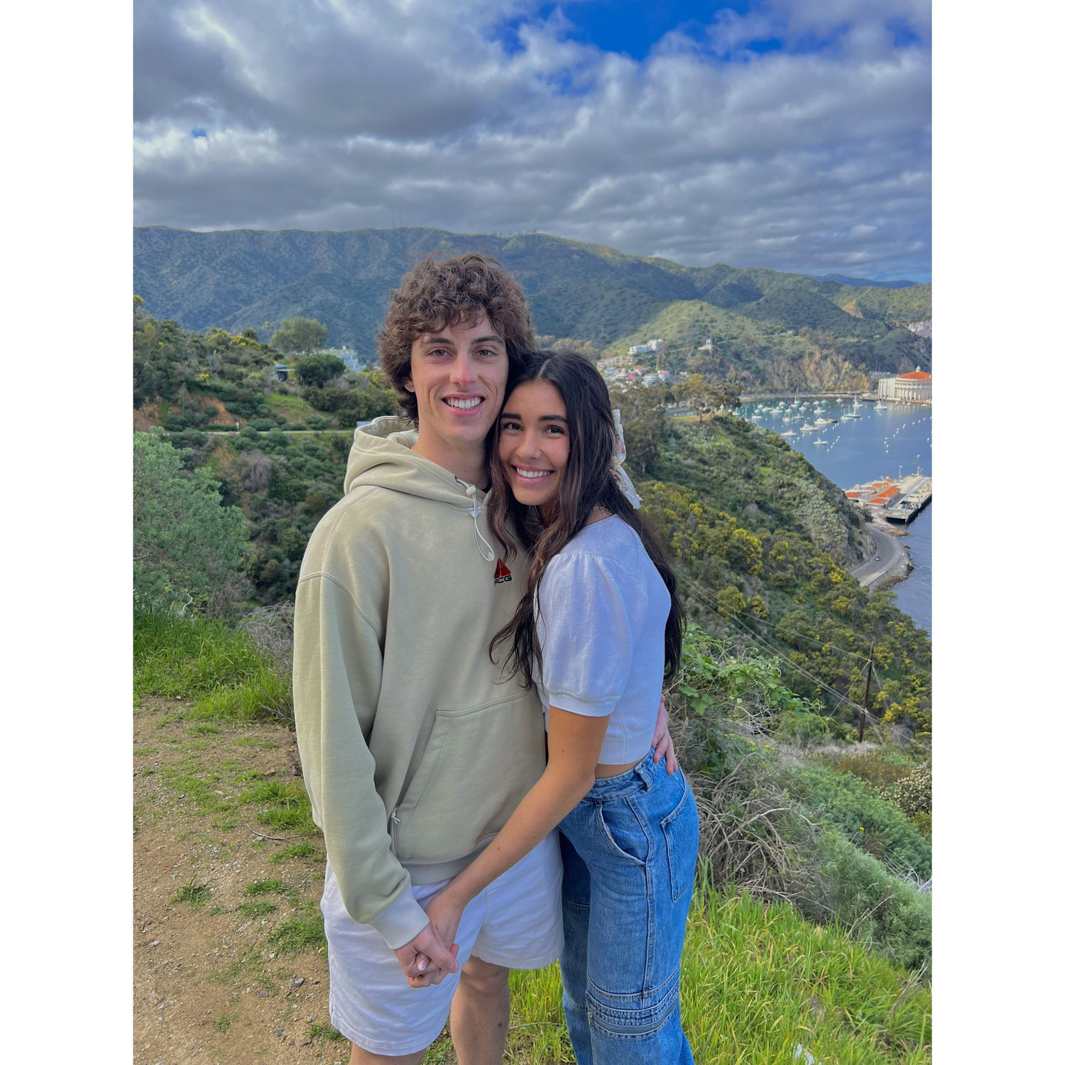 Our first vacation together; we went on a cruise to Mexico with some of our roommates and best friends!