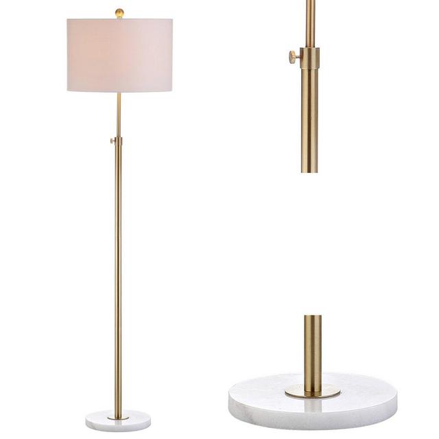 65" June Adjustable Floor Lamp (Includes LED Light Bulb)Gold - JONATHAN Y