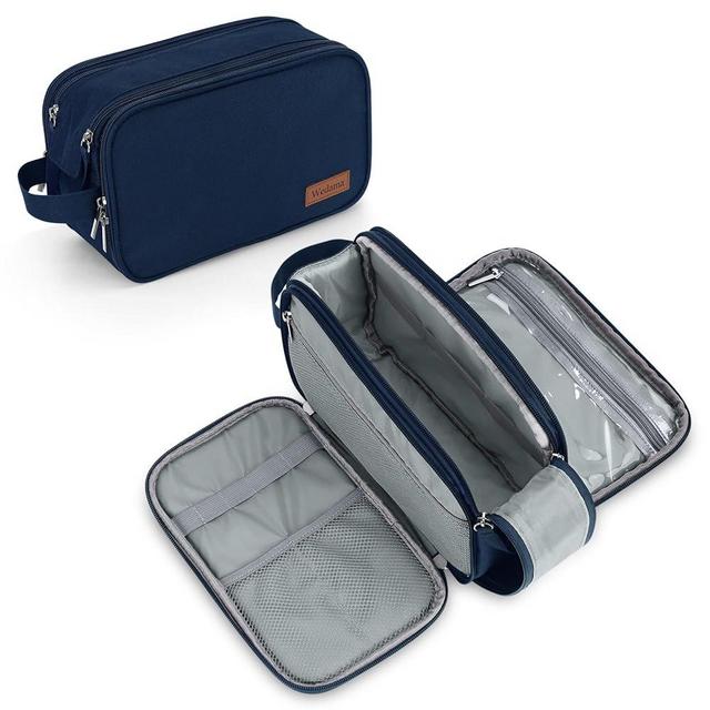 Wedama Toiletry Bag for Men, Handheld Travel Toiletry Bag, Waterproof Travel Bag for Toiletries, Thickened Polyester Travel Dopp Kit, Toiletries Bag for Travel Business Trips and Camping, Blue