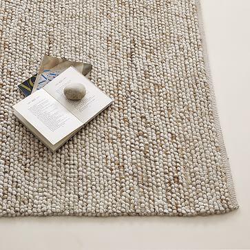 Mini Pebble Wool Jute Rug - Natural/Ivory 5x8