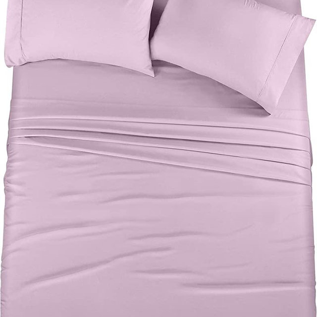 Utopia Bedding Queen Bed Sheets Set - 4 Piece Bedding - Brushed Microfiber - Shrinkage and Fade Resistant - Easy Care (Queen, Lavender)