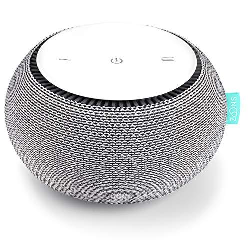 SNOOZ White Noise Sound Machine - Real Fan Inside for Non-Looping White Noise Sounds - App-Based Remote Control, Sleep Timer, and Night Light - Cloud