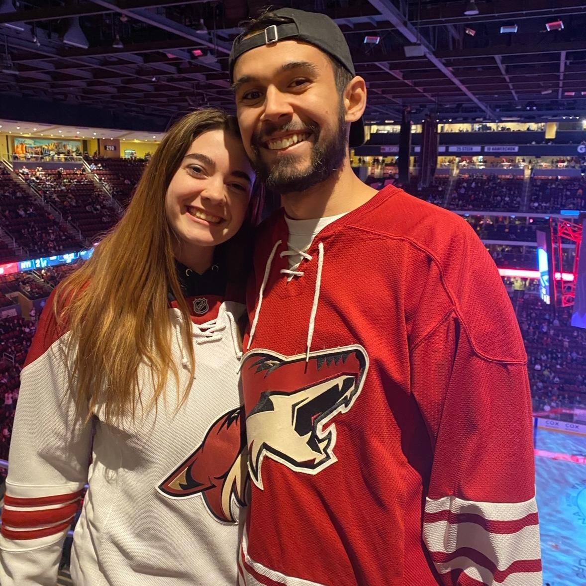 Jake’s first time witnessing hockey fan Micayla