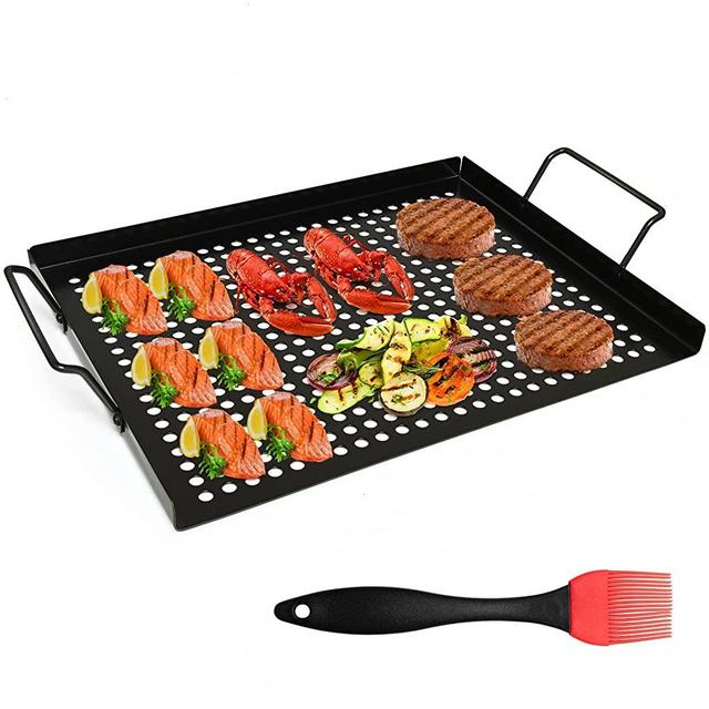 Reusable Easy to Clean Barbecue Grilling Accessories BBQ Grill & Baking Mats Black UNIVERSESTAR 5Pcs Grill Mat Heavy Duty BBQ Grill Mats Non Stick 